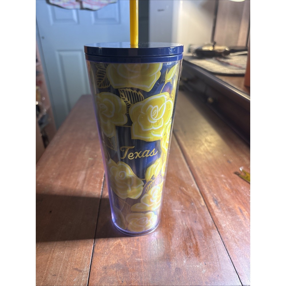 Starbucks 2019 Yellow Rose Of Texas Limited Local‎ Series 24oz Tumbler.